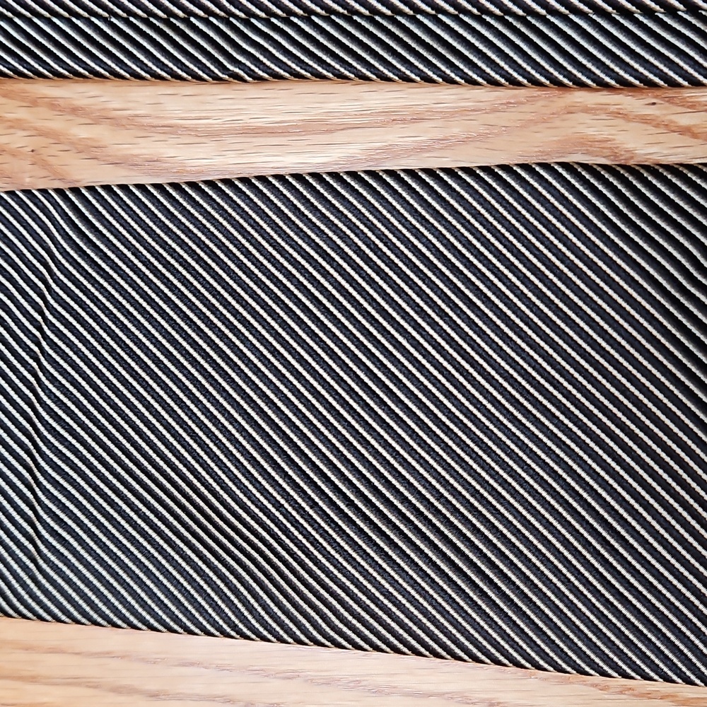 Nautica Fine Striped Black & Beige Silk Tie